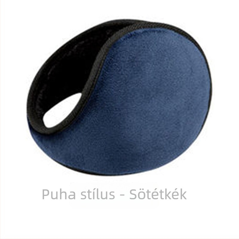 Juji plüss fülmelegítő – hátulról viselve, univerzális stílus, monokróm minta, melegen tart