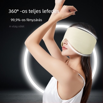 Két az egyben alvó szem- és fülmaszk – ebédszünetre, uniszex, könnyű és zajcsökkentő, anyagok: ice silk és Bird's Eye szövet