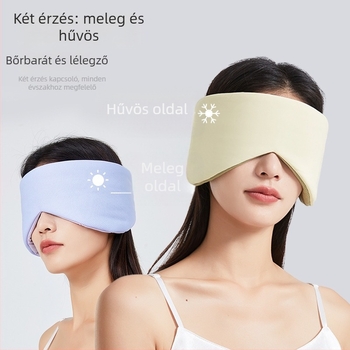 Két az egyben alvó szem- és fülmaszk – ebédszünetre, uniszex, könnyű és zajcsökkentő, anyagok: ice silk és Bird's Eye szövet