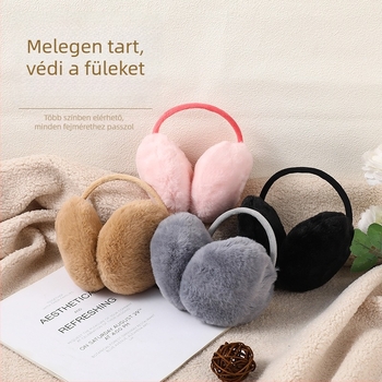 Női téli fülvédők fleece béléssel, szélálló és meleg, kültéri kerékpározáshoz