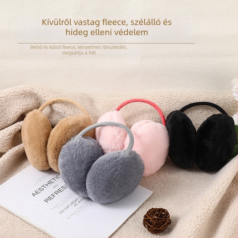 Női téli fülvédők fleece béléssel, szélálló és meleg, kültéri kerékpározáshoz