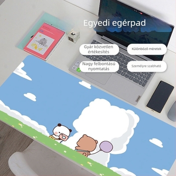 Yierbubu kétoldalas asztali pad, természetes gumi, csúszásmentes, karikatúra dizájn, hőtranszfer nyomtatás, logónyomtatás, testreszabható