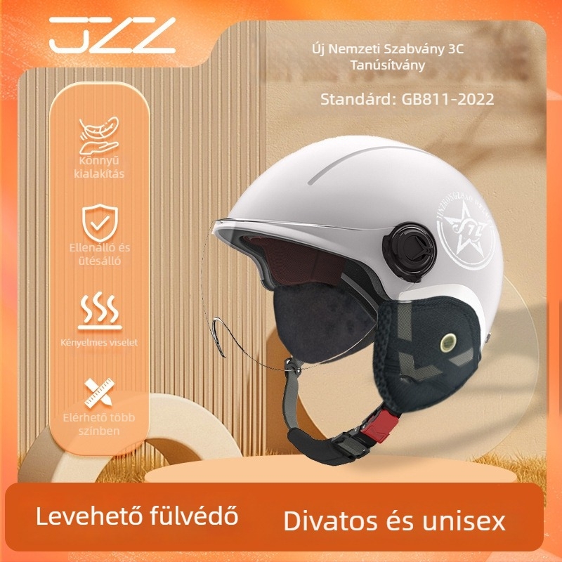 Motorkerékpár fél sisak, ABS, egész éves használatra, uniszex, közlekedésre, GB811-2022A, 3C 2024091105021488