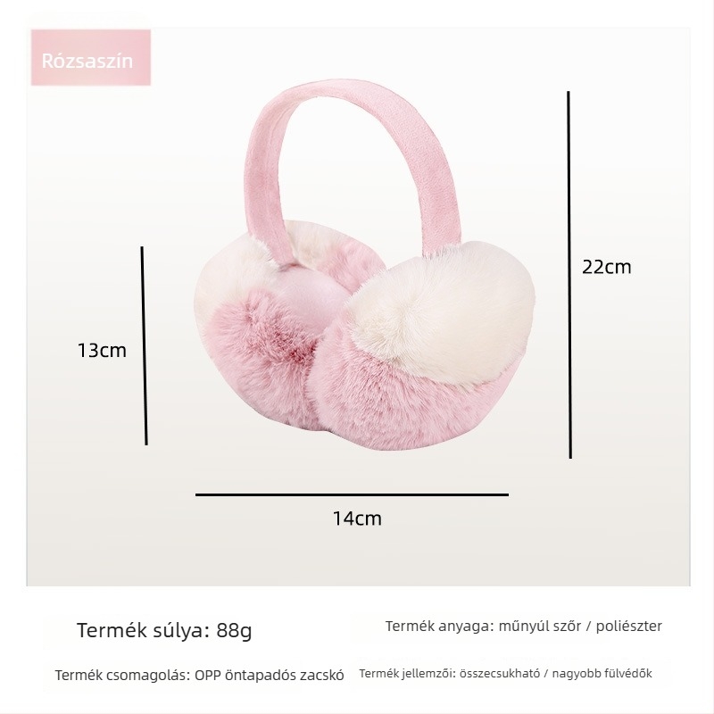 Téli puha fülmelegítő color-block mintával, uniszex, szélvédett, meleg szabadtéri kerékpározáshoz