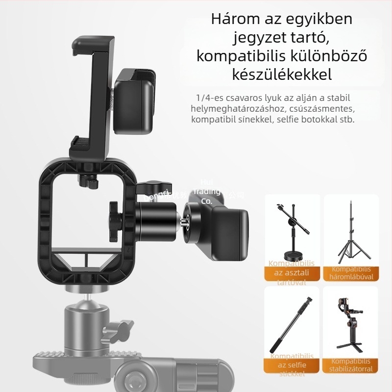 Légzsákos telefon-tartó teleprompterhez – fém, IP-védelem