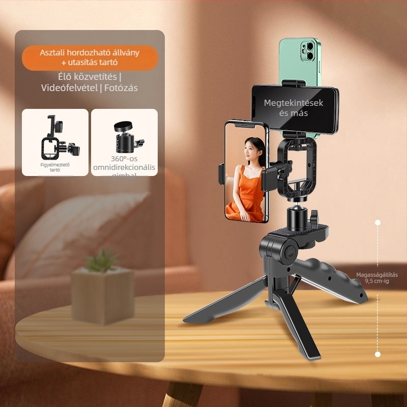 Légzsákos telefon-tartó teleprompterhez – fém, IP-védelem