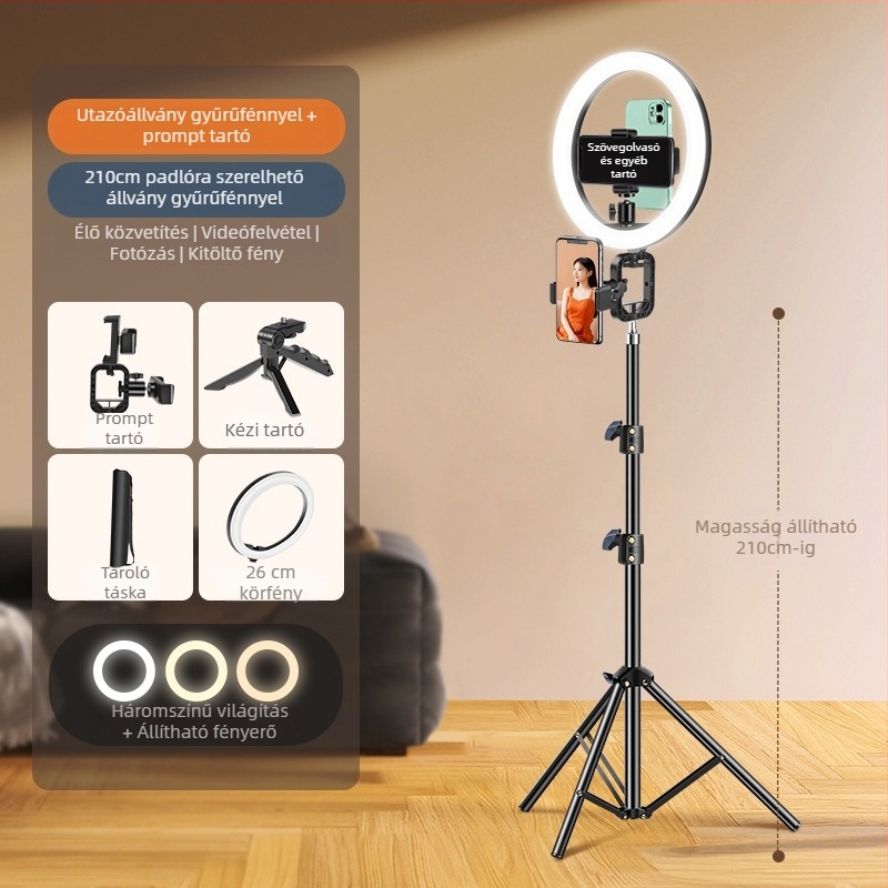 Légzsákos telefon-tartó teleprompterhez – fém, IP-védelem