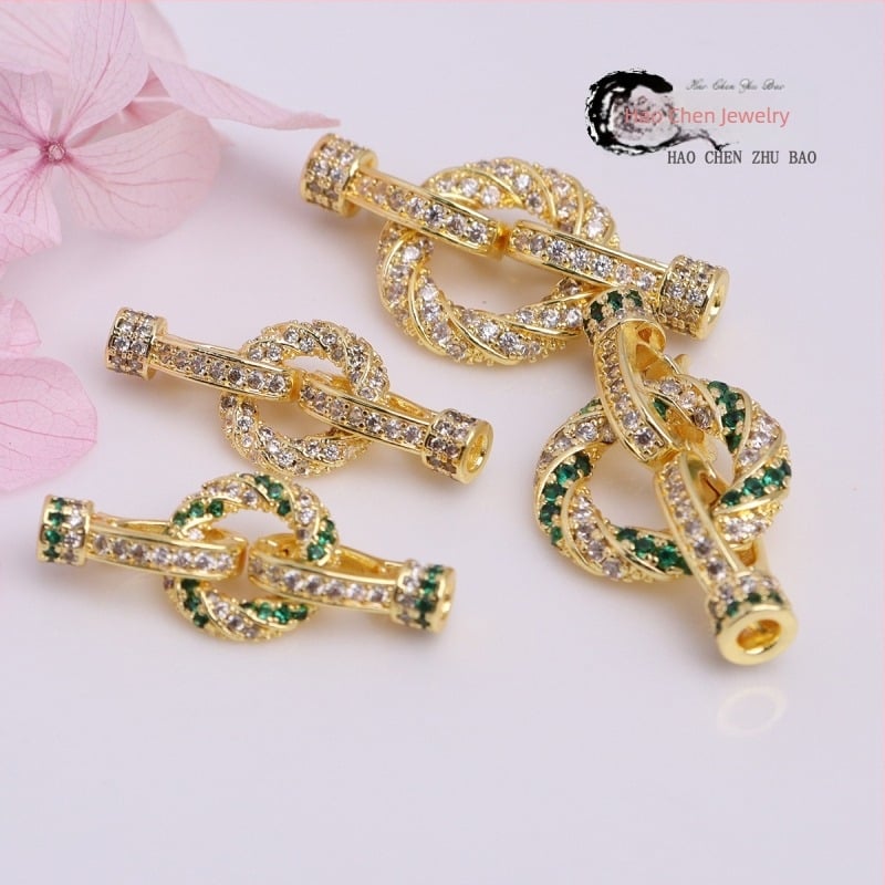 Nyaklánc zár Cable Knit réz, elektropácolás, K082, Haochen (Réz; Cable Knit; Elektropácolás; K082; Haochen)