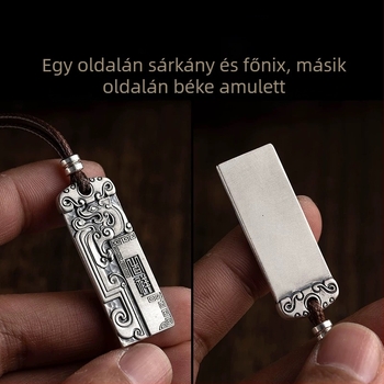 Réz nyaklánc medállal, vintage retro stílus, hullámszerű dizájn és kopott felület (2024 nyár)