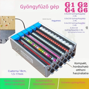 Gyöngyfűző gép, egy- és kétszálas csatornával, többszálas funkció, automatikus tű igazítás, divat stílus