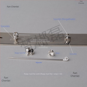 S925 ezüst nyuszifej kitűző DIY, tükröshéjas felület, kód Tkcyjqph, származás Guangzhou