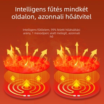 Elektromos fülmelegítő plüss fülvédő - uniszex, összecsukható, téli, monokróm mintázat