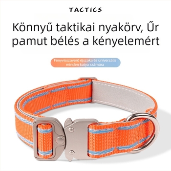 Állítható kisállatnyakörv csatossal a kitörés elleni védelemhez, kutyák és macskák számára; nylon, kültéri sétákhoz