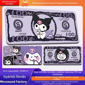 Egérpad csuklótámaszzal – csúszásmentes asztali pad természetes kaucsukkal, hőátviteles nyomtatás, OEM testreszabás logóval