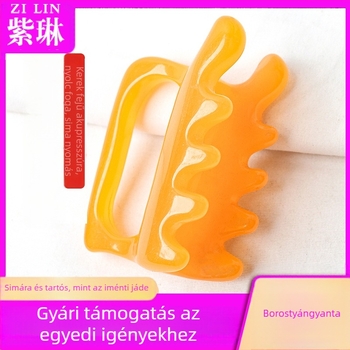 Zilin gyantából készült dupla nyomás masszírozó scraper a gerincre, derékra és vállakhoz – 95 g, egészséges masszázs és fitnesz testhez