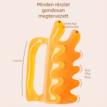 Zilin gyantából készült dupla nyomás masszírozó scraper a gerincre, derékra és vállakhoz – 95 g, egészséges masszázs és fitnesz testhez