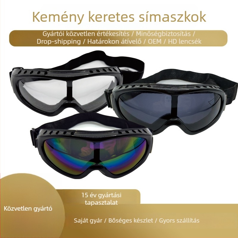 Sí szemüveg GH-883, PC keret, lencse vastagsága 1.8 mm, fényáteresztés 98.98%, átlátszó lencsék