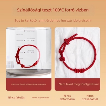 Bead-ready zsinór karkötő, kézzel kötött, nemzeti stílus, uniszex, nyár 2025