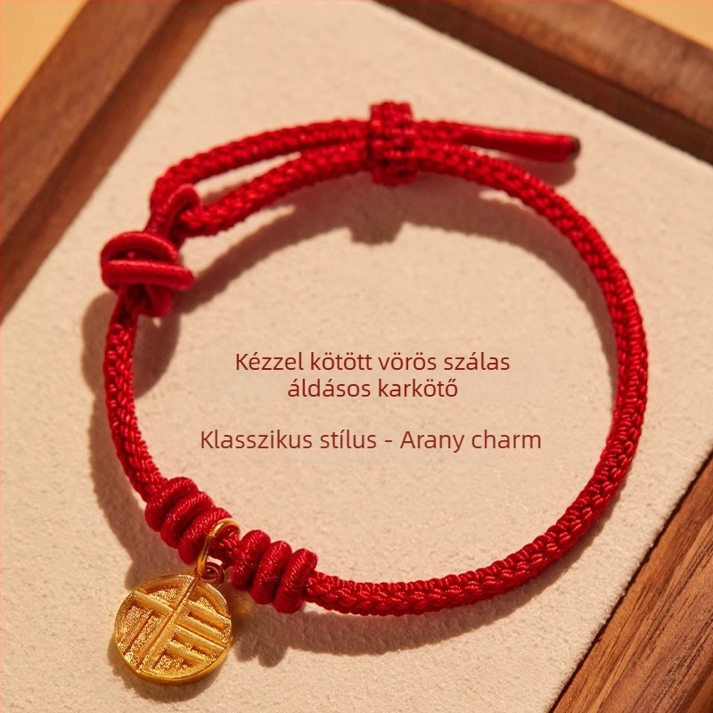 Bead-ready zsinór karkötő, kézzel kötött, nemzeti stílus, uniszex, nyár 2025