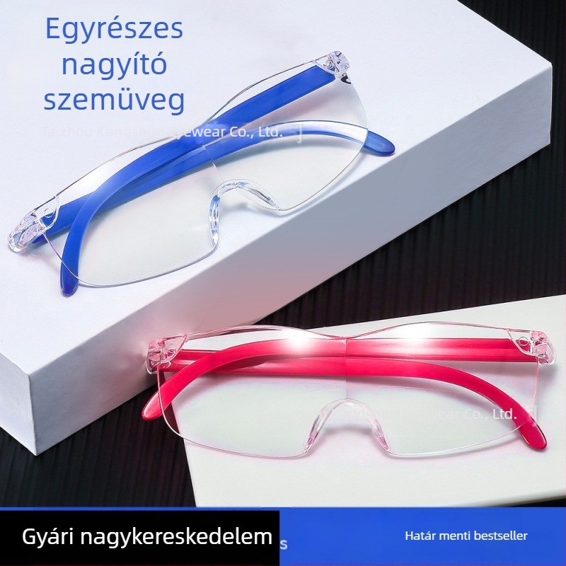 HD nagyító olvasó szemüveg keret nélküli, uniszex, presbyopia számára, középkorú és idősebb felnőtteknek
