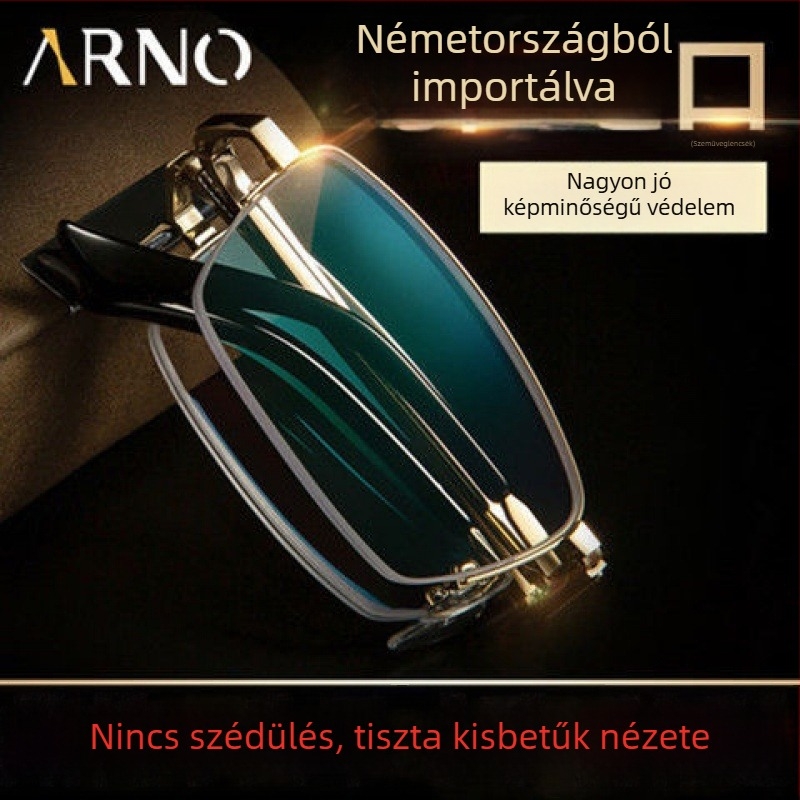 Olvasó szemüveg PC lencsékkel, anti-kék fény, teljes keret, TR+ fém keret