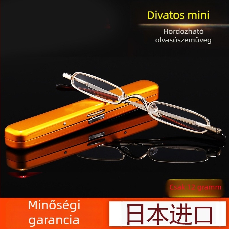 Presbyopia olvasó szemüveg, gyanta lencsékkel, anti-kékfény védelem, teljes fém keret, ovális formájú, elegáns minimalist stílus