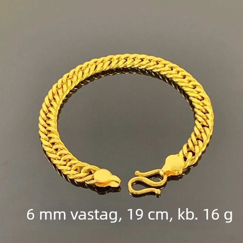Férfi aranyozott karkötő Boss lánccal, ostor mintájú dizájn, tartós szín, divatos kiegészítő Old Money stílusban