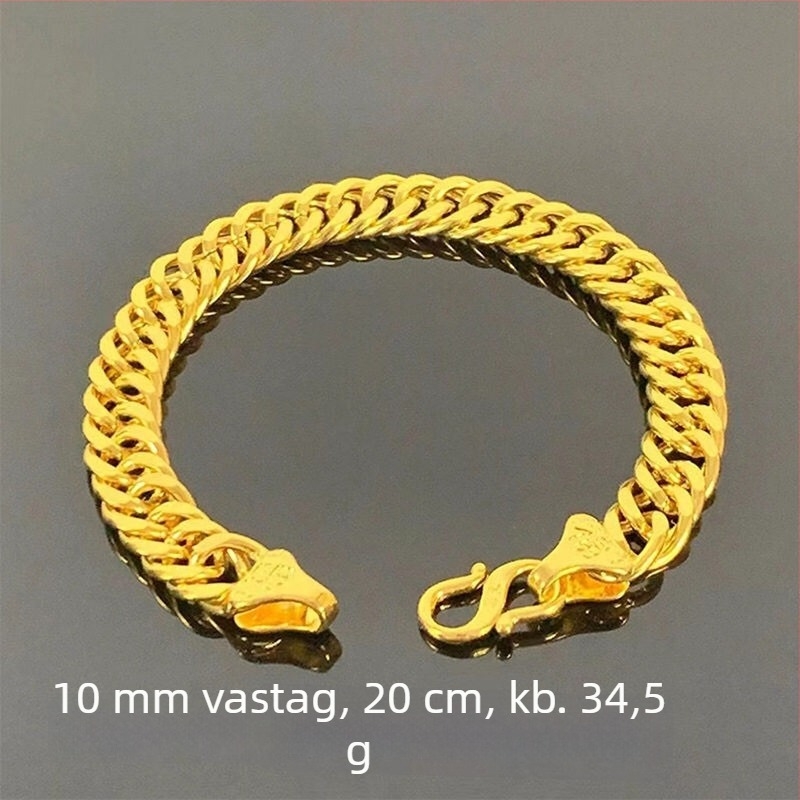 Férfi aranyozott karkötő Boss lánccal, ostor mintájú dizájn, tartós szín, divatos kiegészítő Old Money stílusban