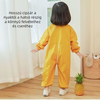 Baba egy-darabos overál, piszok elleni védelem, lazán szabott, hosszú ujjú, cipzáros zárás, uniszex, újszülött 0–1 évesek számára, külső ruházatként is viselhető