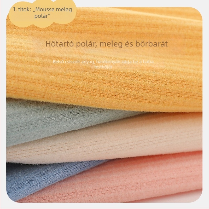 Baba overál őszi-téli – meleg újszülött, uniszex, hosszú ujjú, kapucni nélküli, csont nélküli dizájn