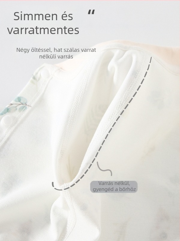 Újszülött pamut overál hosszú ujjú, egész évre, 0–12 hónap
