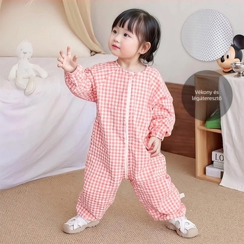 Baby nyári vékony egyrészes overál, uniszex, légáteresztő, kültéri használatra, 80–100 cm