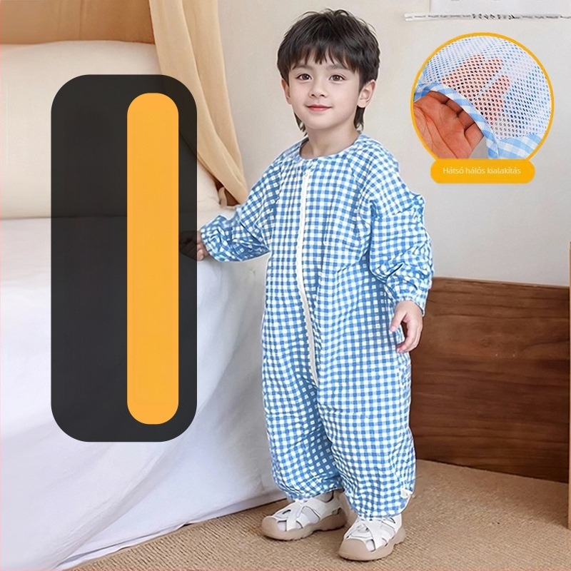Baby nyári vékony egyrészes overál, uniszex, légáteresztő, kültéri használatra, 80–100 cm