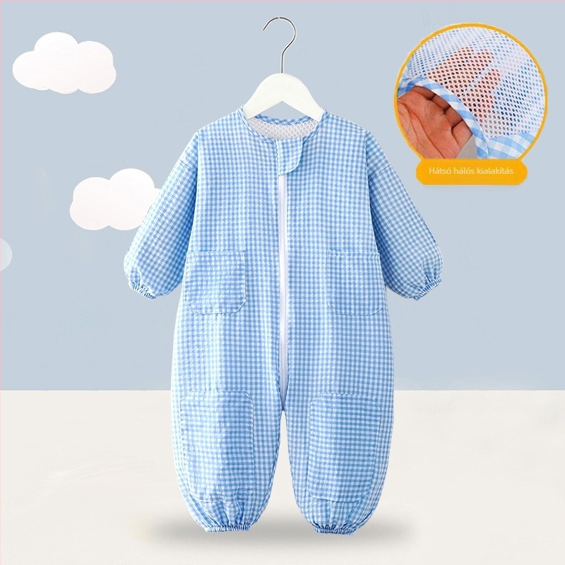 Baby nyári vékony egyrészes overál, uniszex, légáteresztő, kültéri használatra, 80–100 cm
