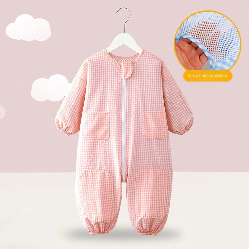 Baby nyári vékony egyrészes overál, uniszex, légáteresztő, kültéri használatra, 80–100 cm