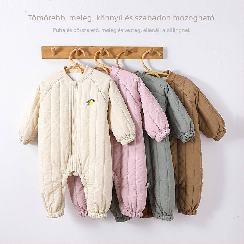 Baba téli overall vastagított kivitelű, hímzett, 100% nylonból, hosszú ujjú, cipzárral, kapucni nélküli, uniszex