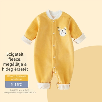 Baba fleeces béléses overál, vastag, tavasz-ősz-téli időszakra, uniszex, hosszú ujjú, fő anyag: 91% poliészter