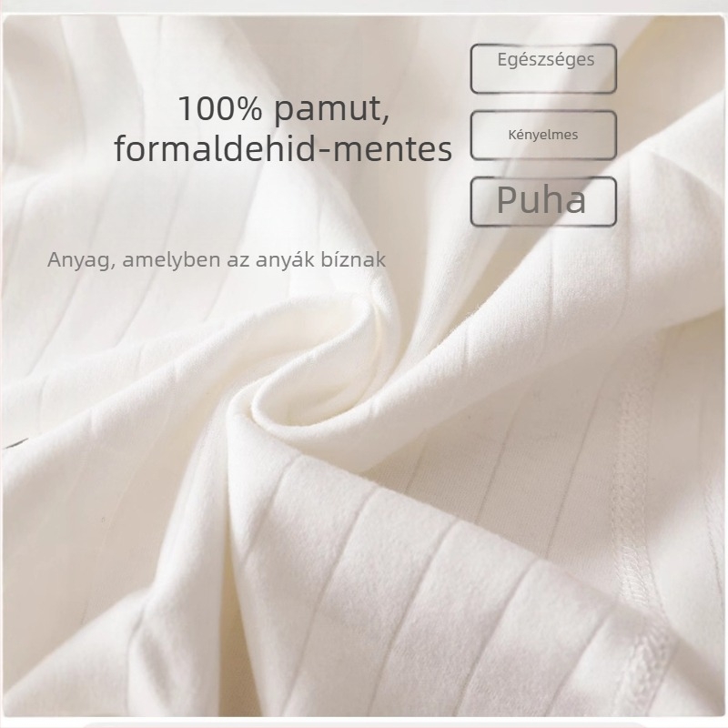 Baba pamut overál tavasz–őszre, 100% pamut, újszülöttek és kisgyermekek számára, hosszú ujjú