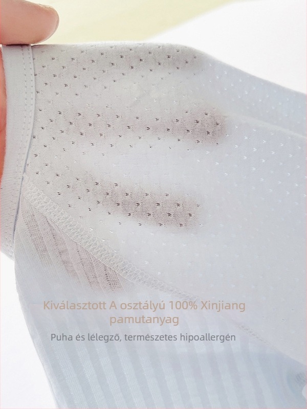 Újszülött pamut overál nyárra – könnyű, rövid ujjú, 100% pamut, ferde záródás