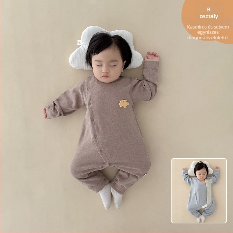 Baba overál őszi–téli szezonra, vastag anyag, 100% egyéb anyag, hosszú ujjú, kapucni nélküli, uniszex