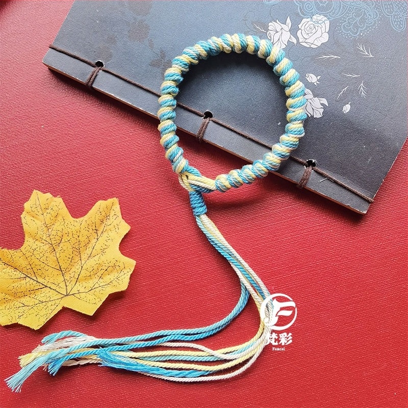 Xizang-stílusú DIY fonott karkötő zsinórból, etnikus stílus, szövés, uniszex