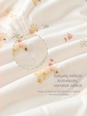 Baba steppelt pamut overál, hosszú ujjú, 100% pamut, őszi-téli időszakra, újszülötteknek