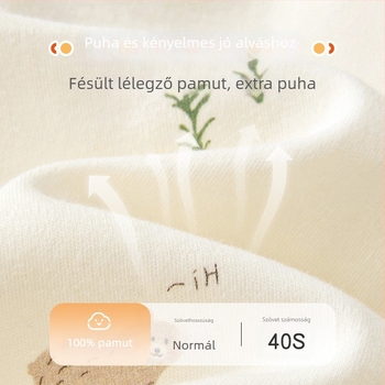 Baba pamut overál, hosszú ujjú, uniszex, 1–3 éveseknek, egyszerű gombos zárás