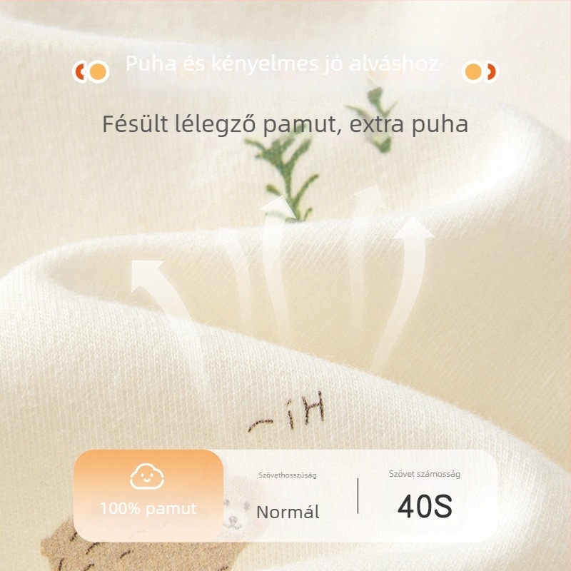 Baba pamut overál, hosszú ujjú, uniszex, 1–3 éveseknek, egyszerű gombos zárás