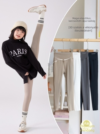 Lányoknak szóló, magas derekú koreai stílusú jóga nadrág gyermekeknek, hosszú, tavasz-ősz, 75% nylon és 25% spandex