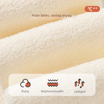 Gyerekeknek szóló őszi–téli vastag korall plüssel bélelt leggings, meleg és kényelmes, japán/koreai stílusban, 3–8 év közöttieknek (100–140 cm)