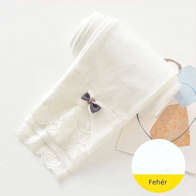 Lányoknak való leggings tavasz–ősz szezonra, vékony szabás, lazább stílus, középmagas derekú, 100% poliészter, 3–8 éves gyermekeknek