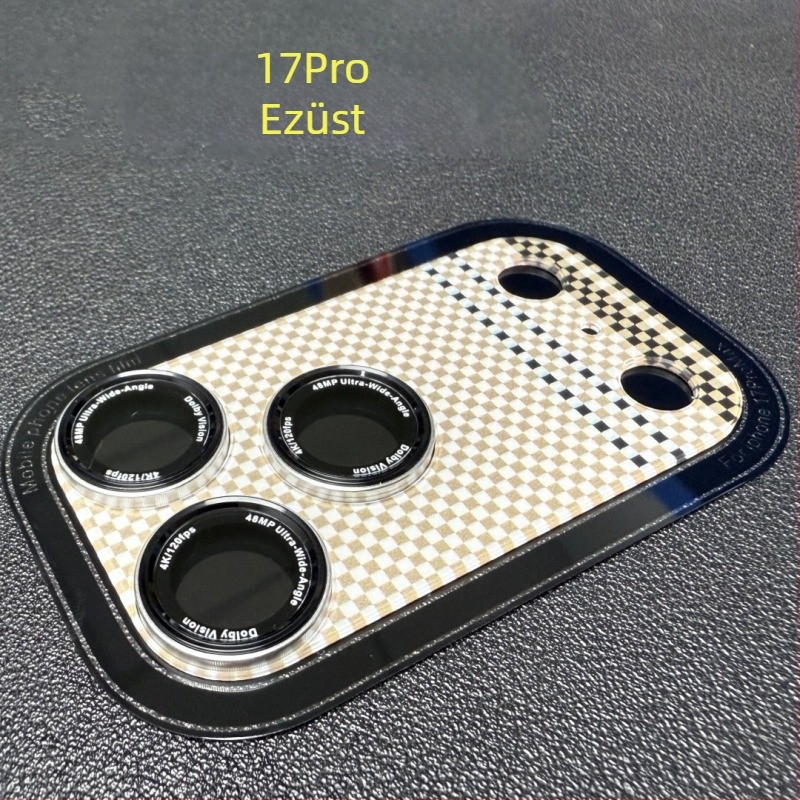 Kevlar lencsefilm iPhone 17 Pro Maxhoz — edzett üveg, Anti‑reflexiós, Anti‑ujjlenyomat, HD átláthatóság