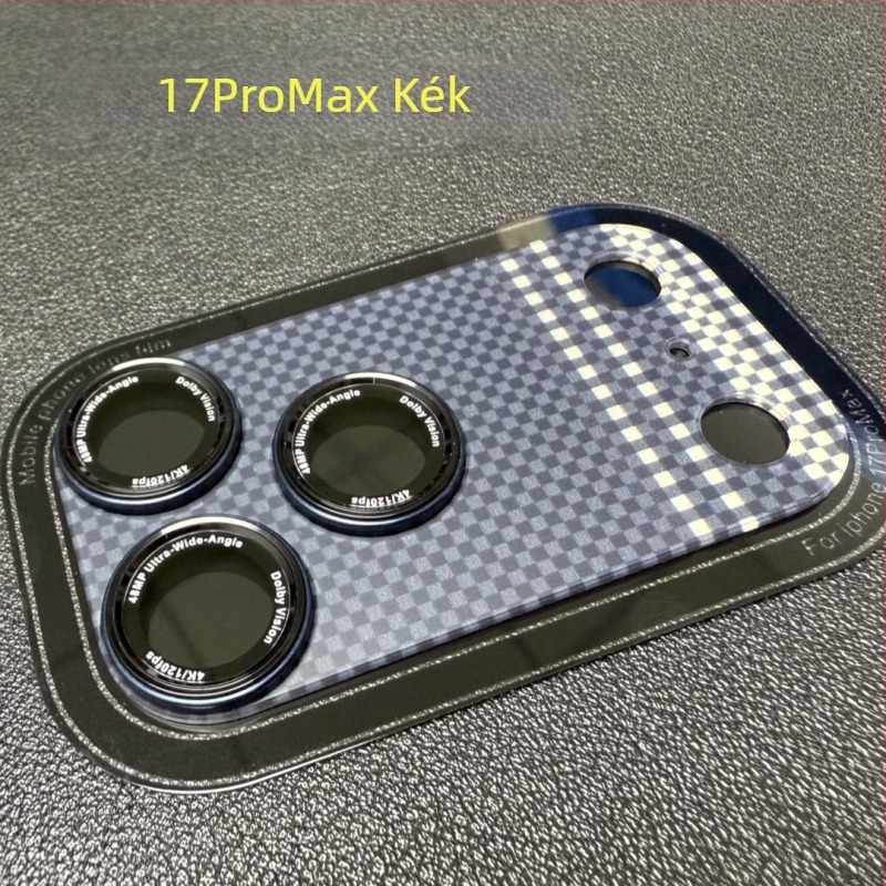 Kevlar lencsefilm iPhone 17 Pro Maxhoz — edzett üveg, Anti‑reflexiós, Anti‑ujjlenyomat, HD átláthatóság