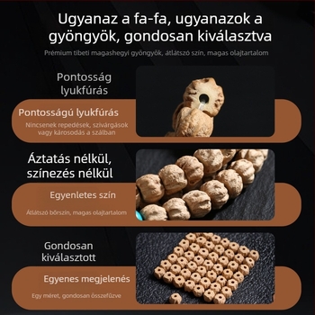 108 darab passiómag gyöngyökből készült nyaklánc és karkötő készlet, 8 mm, többszintű, természetes stílusú buddhista imakövek